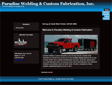 Tablet Screenshot of paradiseweldinginc.com